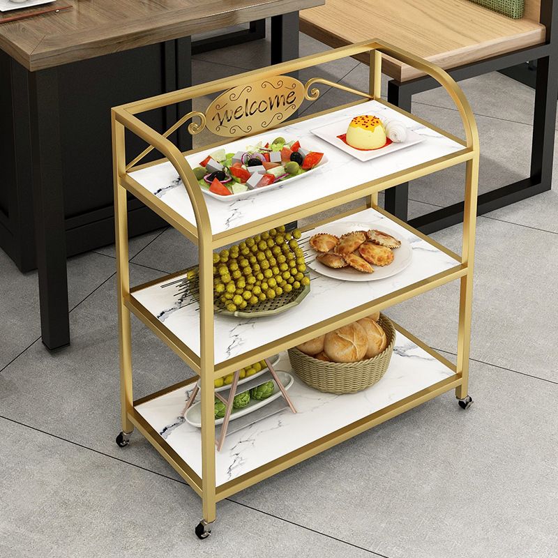 Modern Dining Room Prep Table 23.6"L Open Storage Prep Table