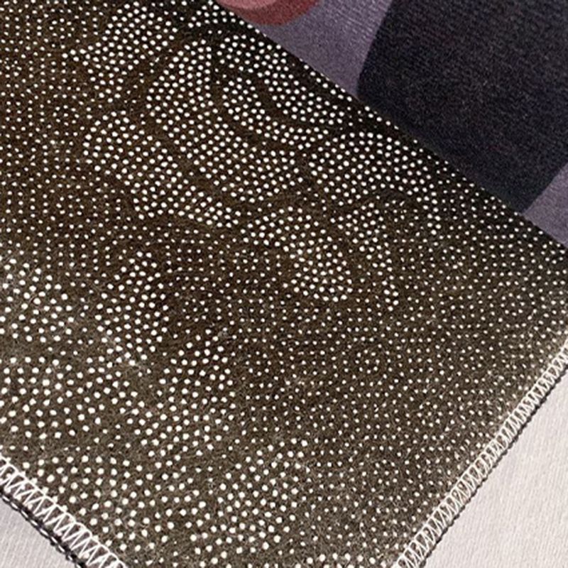 Casual Geometric Area Rug Polyester Carpet Washable Anti-Slip Backing Indoor Rug for Living Room