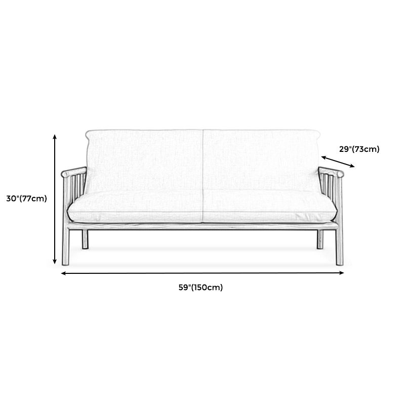 Modern Linen  Sofa 28.7"W Tight Back Sofa with Rolled Arm for Living Room