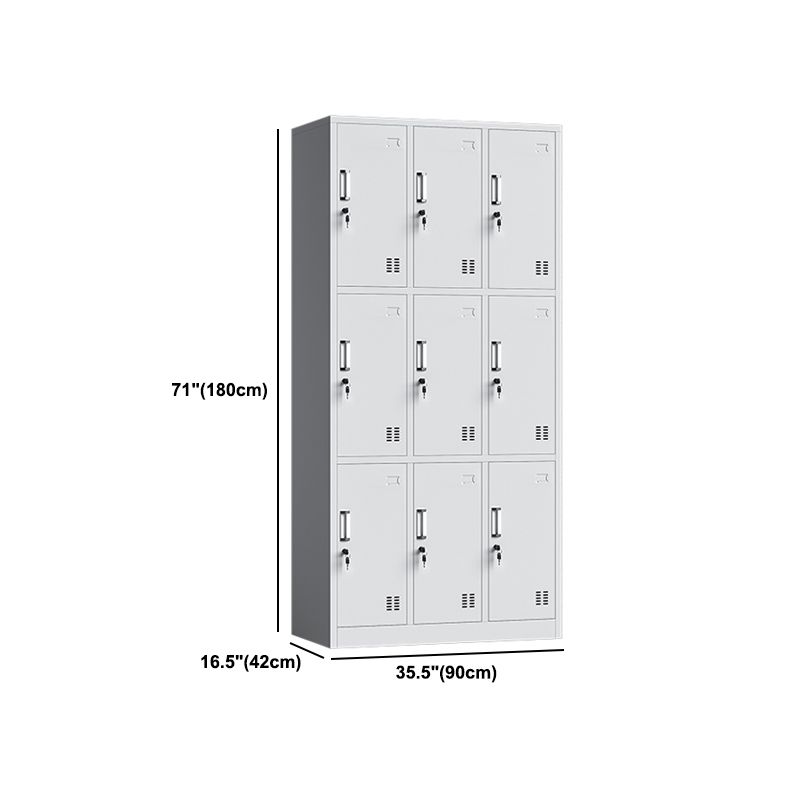 White Steel Wardrobe Cabinet Contemporary Hinged Wardrobe Closet