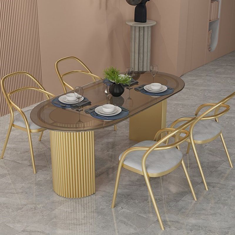 Traditional Luxury Dining Table Oval Double Pedestal Table for Home