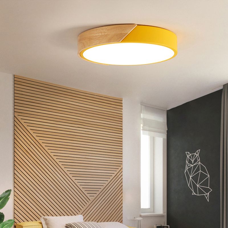 Modern Style Circle Shape Ceiling Light Metal 1 Light Ceiling Lighting for Dining Room