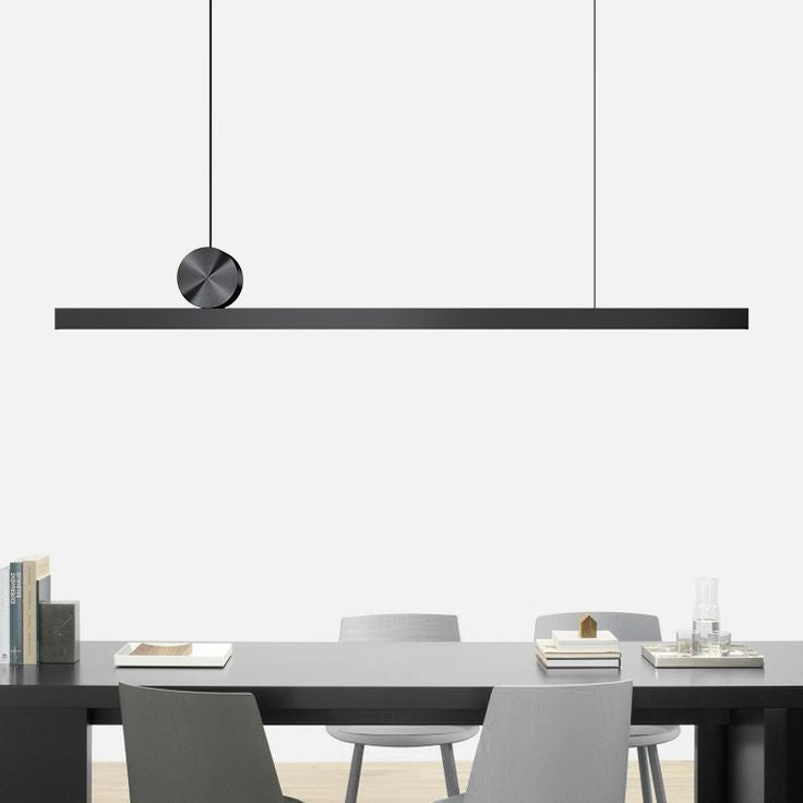 Modern Minimalist Style Linear Island Light Fixture Acrylic Chandelier Lamp