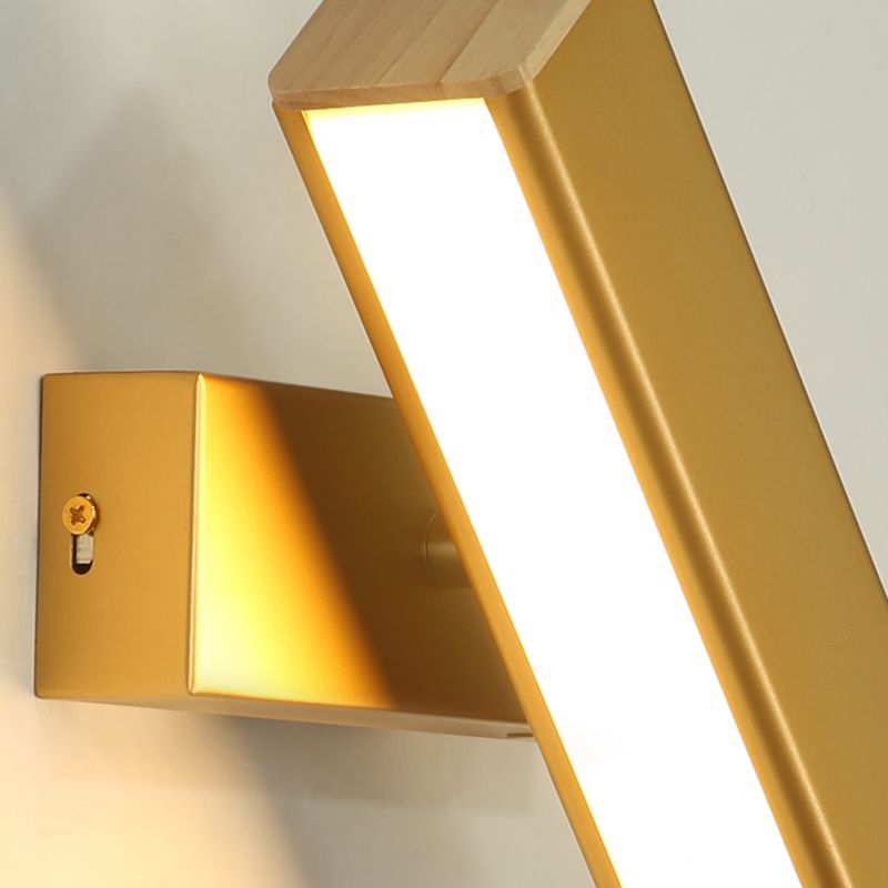 Fuera de luz de pared de metal moderna Rotable 1 Ligera de pared ligera para dormitorio