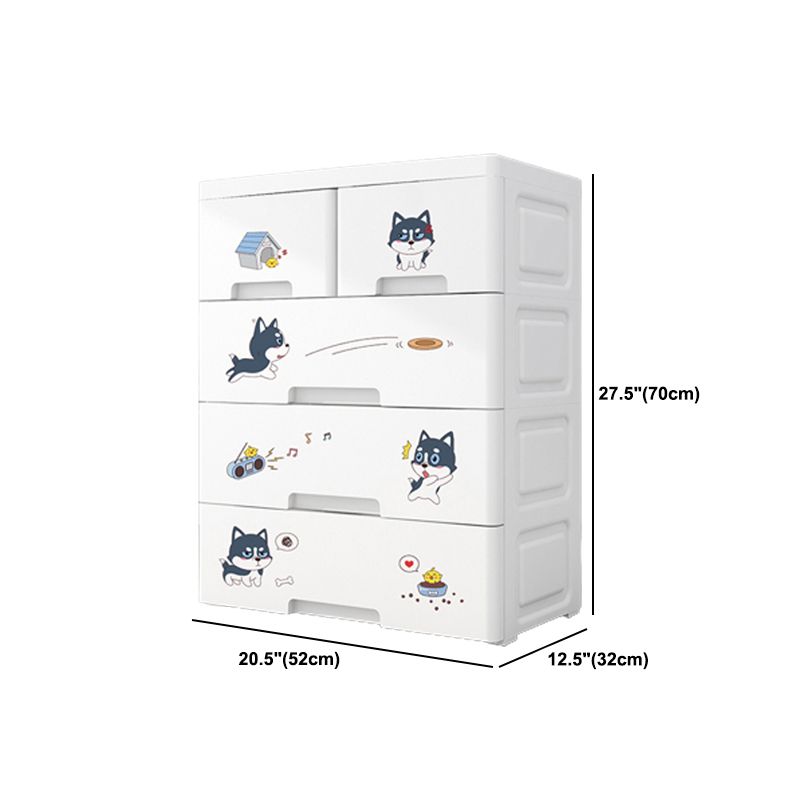 Contemporary Non-Hanging Armoire Plastic Bedroom Wardrobe Closet