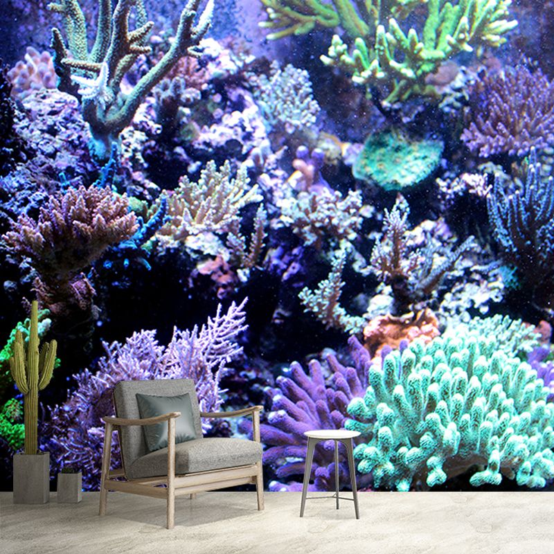 Sea Creatures Mural Wallpaper for Bedroom Home Decoration, Moisture Resistant