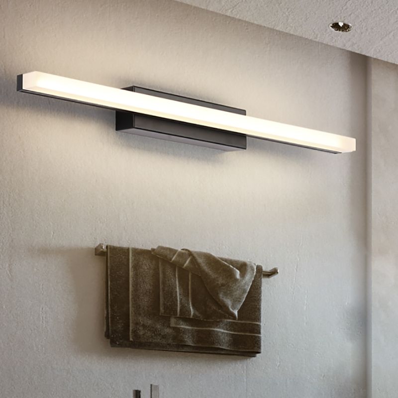 Langstreifen LED -Waschtischlichter mit Acrylschatten moderner Spiegel vorderen Licht