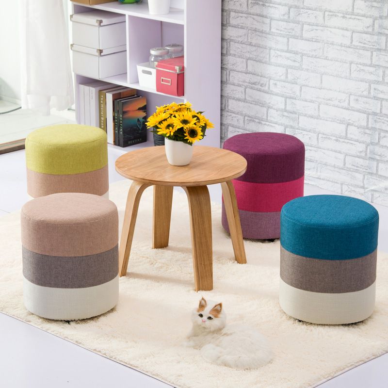 Fabric Standard Stool Contemporary Simple Upholstered Ottoman