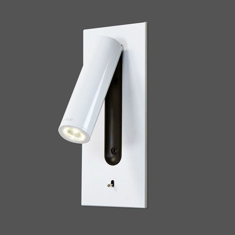 Lampada montata a parete a parete a parete in metallo contemporaneo per la lampada di lettura del letto per camera da letto