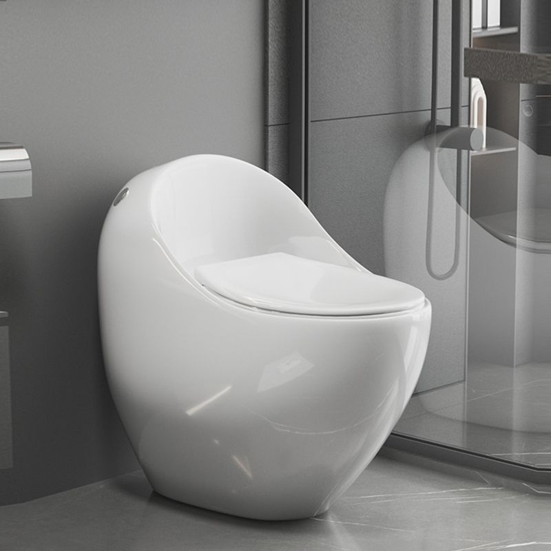 Modern Flush Toilet All-In-One Floor Mounted Porcelain Siphon Jet Toilet Bow