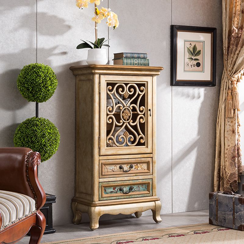 Industrial Accent Cabinet with Drawers and Bracket Legs Side Cabinet