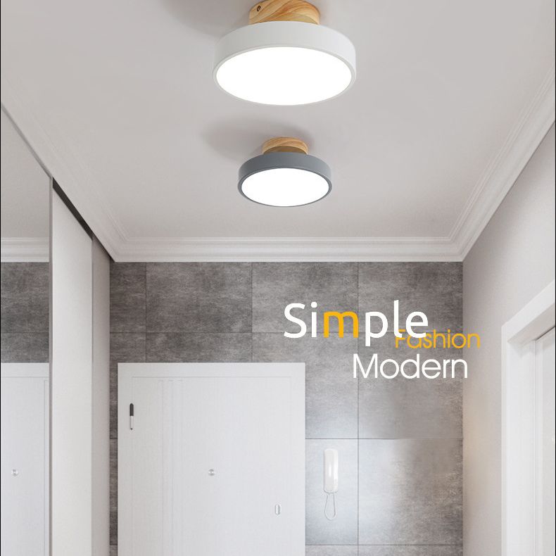 Round Flush Mount Ceiling Light Minimalistic Acrylic Ceiling Mount Chandelier for Bedroom