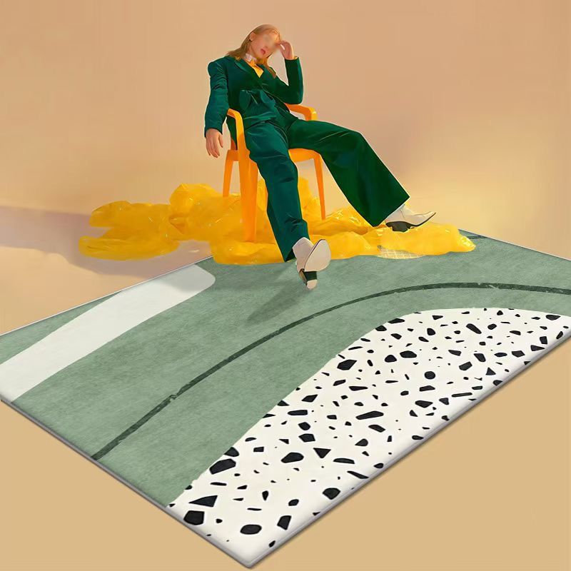 Artistical Modern Rug Color Piece Rug Stain Resistant Rug for Living Room