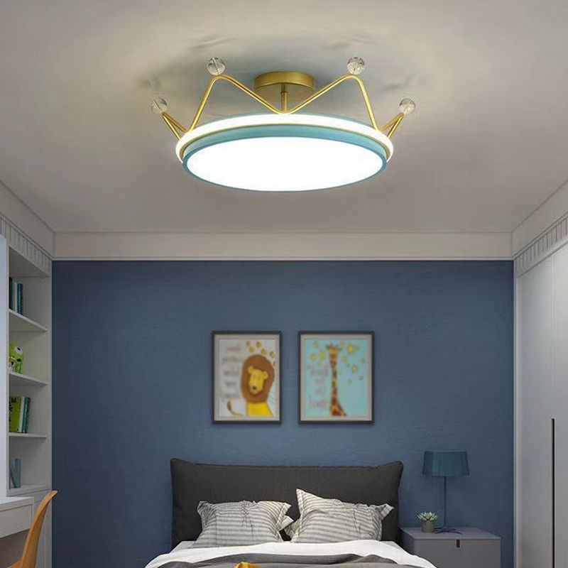 Corona semifulto monte leggero macaron nordico macarfull a soffitto metallico per la camera da letto per bambini