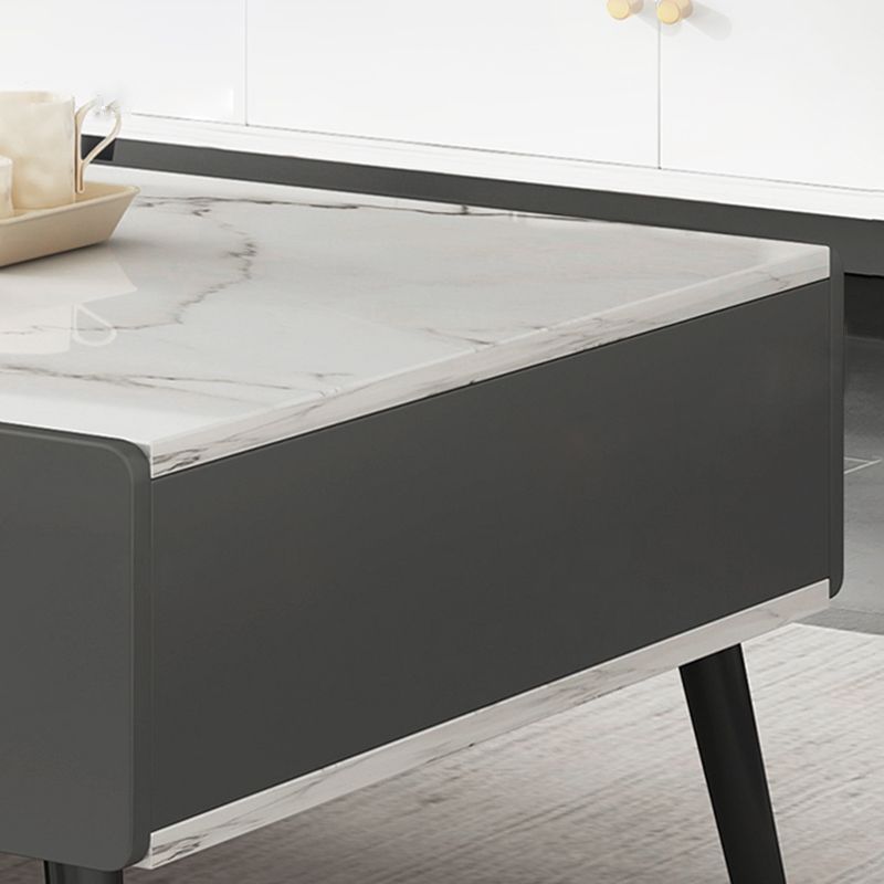 Rectangle Single Coffee Table Four Legs Coffee Table with Storage