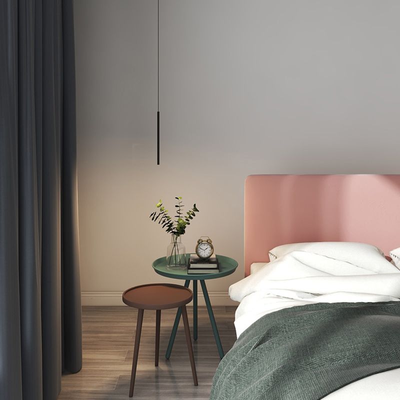 Style moderne linéaire pendant en métal à 1 lumière pour chambre à coucher