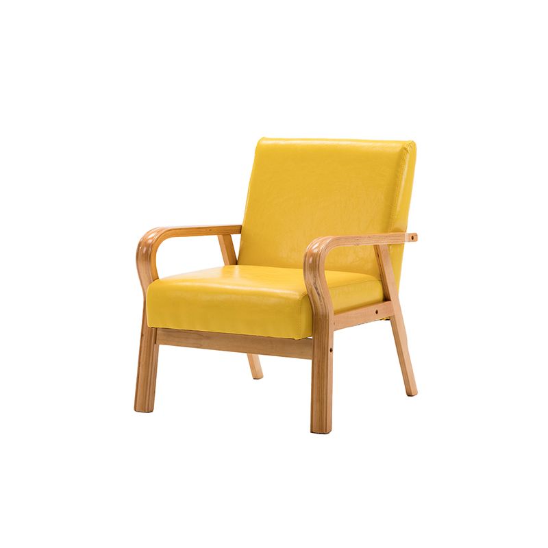 Arm Chair 25.19" L x 25.98" W x 29.52" H Solid Wood Frame Accent Armchair