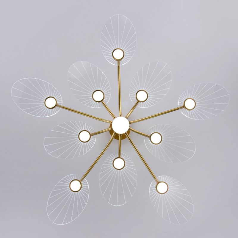 Luz de montaje semi rascuble de hoja acrílico acrílico simplicidad al ras del techo lámparas para dormitorio