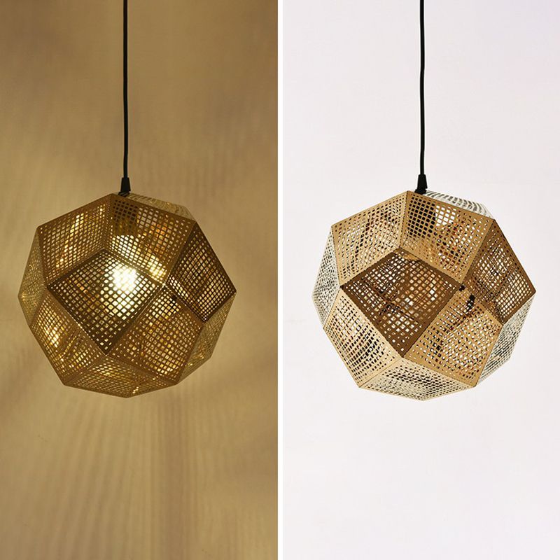 Modern Style Geometrical Hanging Light Kit Metal Restaurant Ceiling Pendant Light