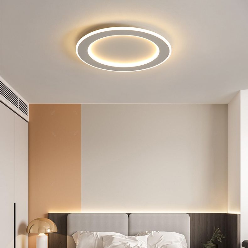 LED Ceiling Light White Round Ceiling Mount Light with Acrylic Shade for Bedroom