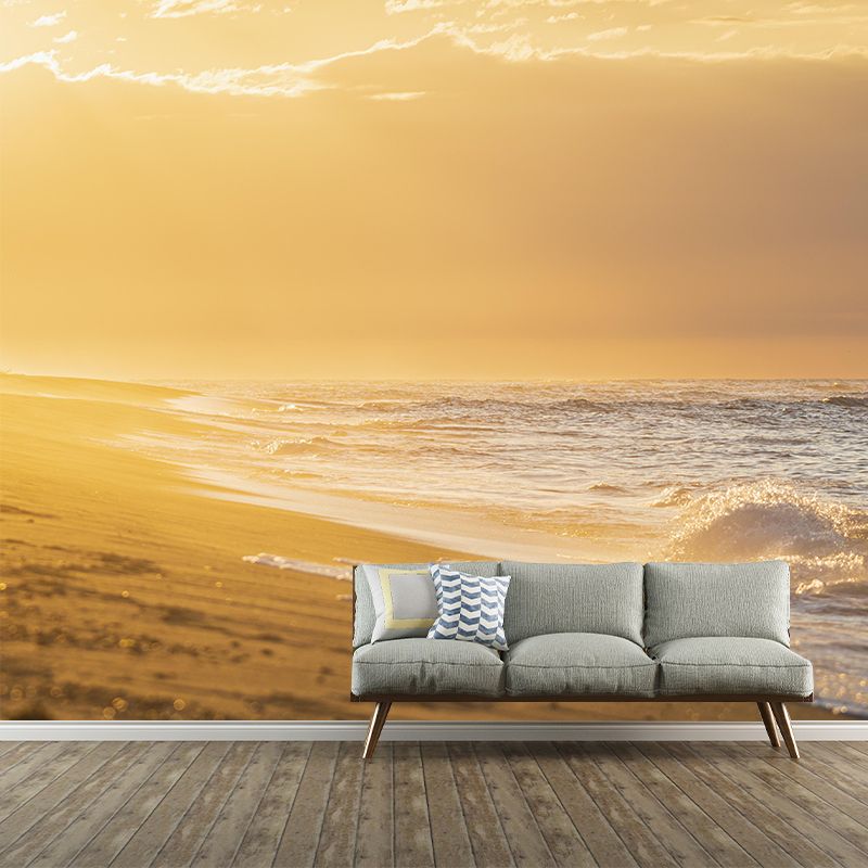 Beautiful Sea Mural Decal Decorative Modern Style Moisture Resistant for Bathroom