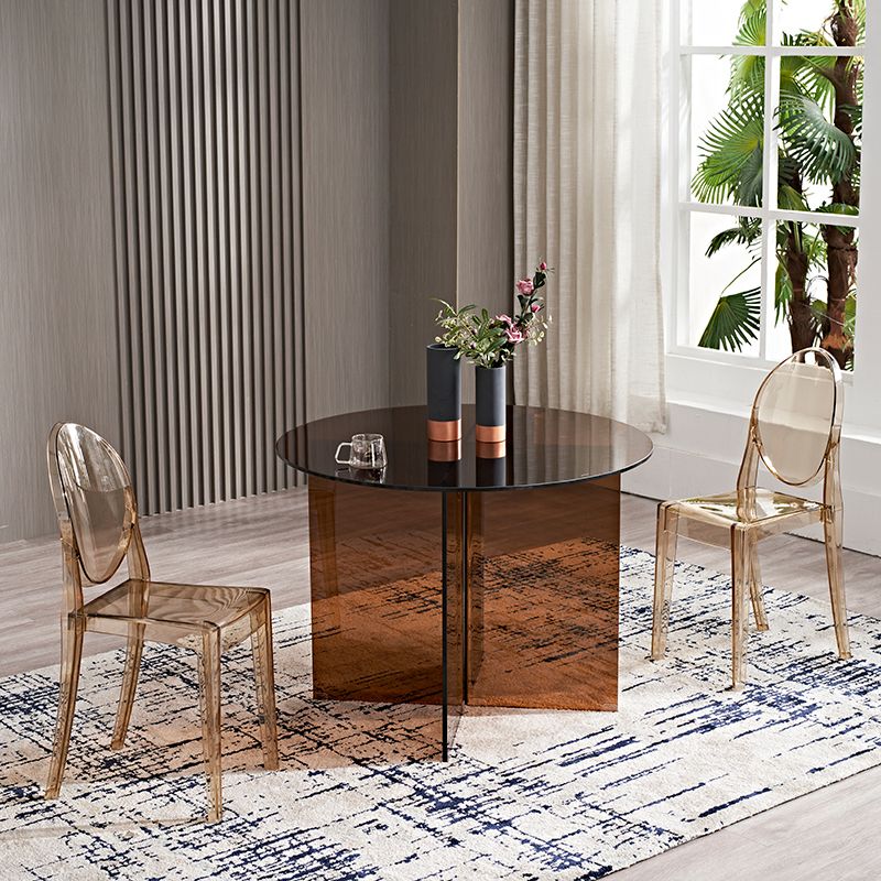 Modern Style Dinner Room Table Glass Dining Table for Home Use