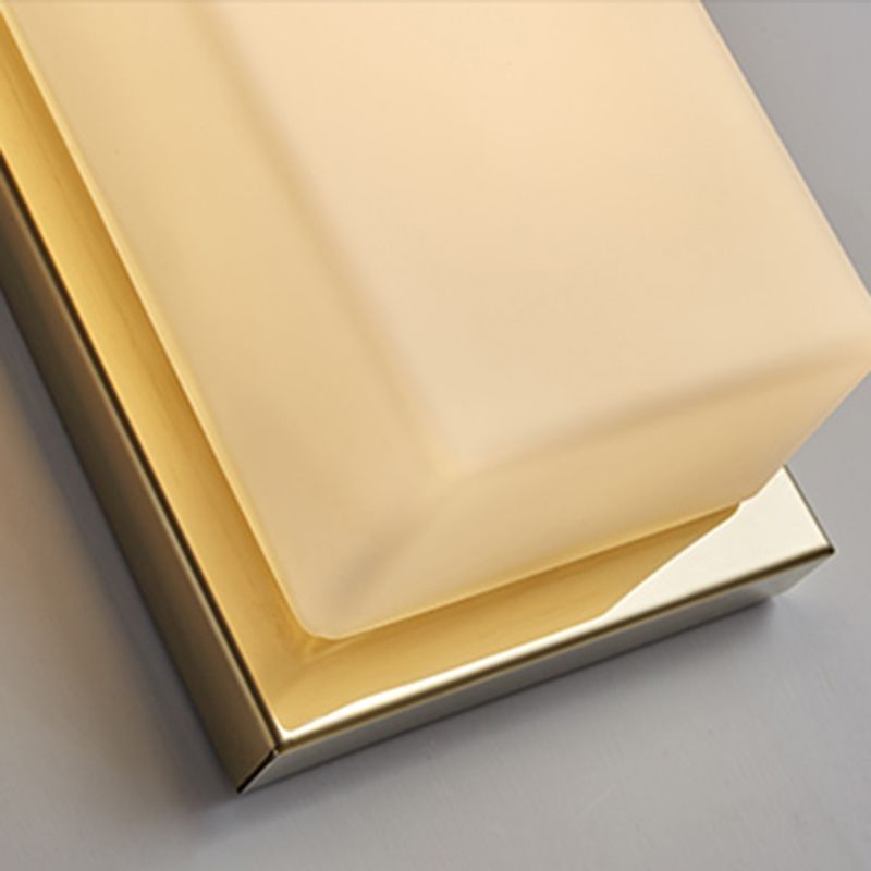 1-Light Retangular Wall Sconce Modern Simple Style LED Wall Lighting in Gold
