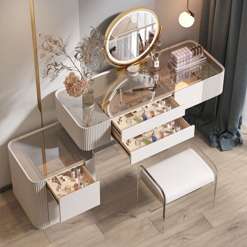 Contemporary Wooden Make-up Vanity 5-Drawers Vanity Dressing Table Set