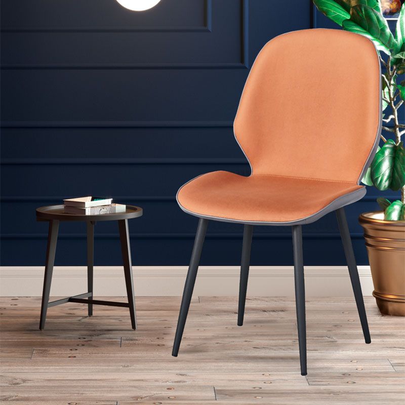 Sillas de comedor de cuero sintético de estilo industrial, silla con respaldo sólido para cocina