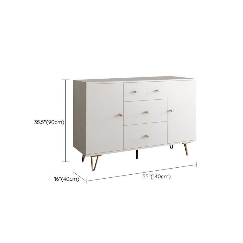 White Contemporary Chest Wood Storage Chest Dresser for Bedroom , 15.7" Wide