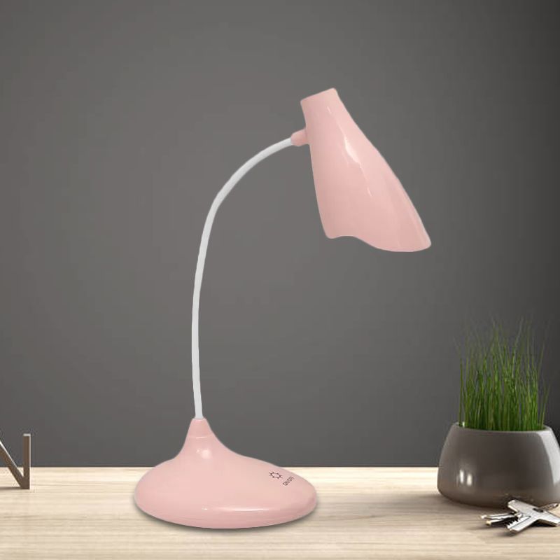 Nordic Bell Form Standing Desk Light Touch-gevoelige blauw/groen/roze/witte LED-bureaulamp met USB-laadpoort