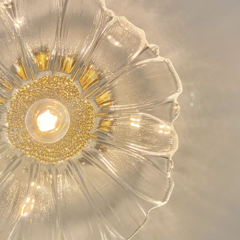 Contemporary Ceiling Lamp Creative Glass Shade Flush Mount Light Fixture