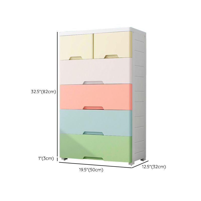Non-Hanging Armoire with Legs Contemporary Plastic Storage Cabinet