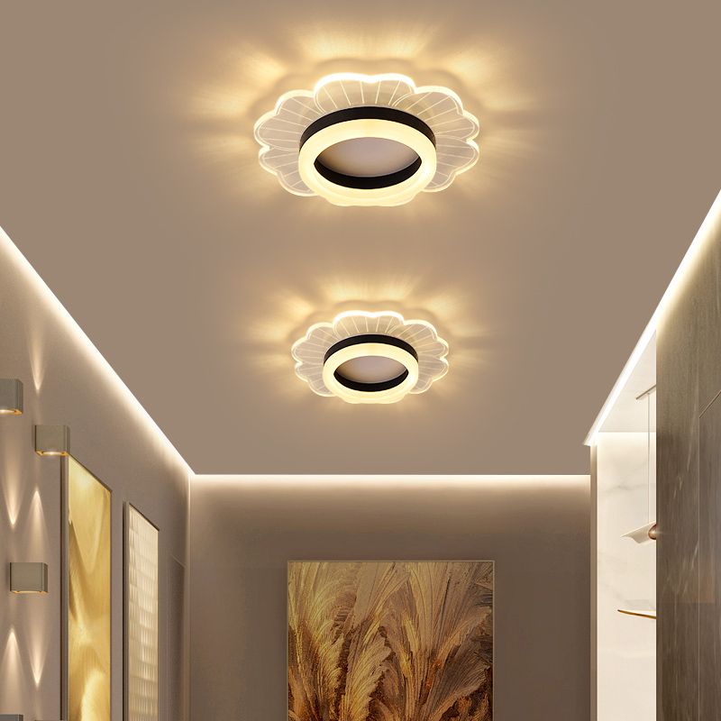 LED Flush Mount Ceiling Lighting Fixture Modern Styles Ceiling Light with Acrylic Shade