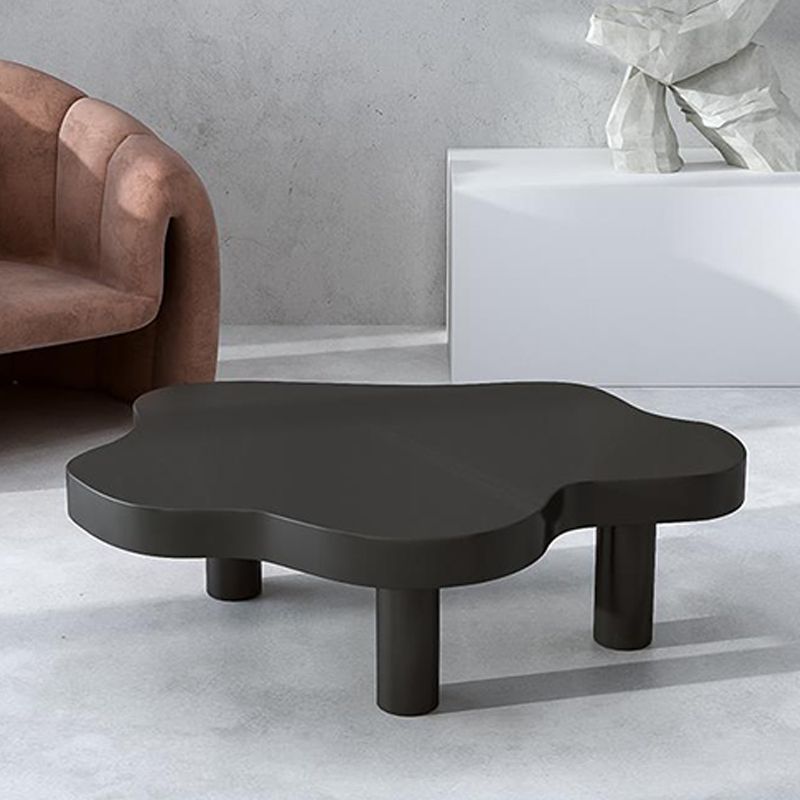 Solid Wood Cloud-Shaped Coffee Table Nordic 3 Legs Cocktail Table