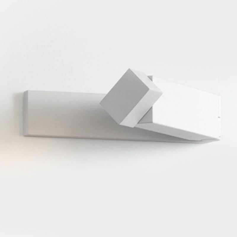 1 Light Square Flush Mount Wall Sconce Contemporary Metal Wall Light Sconces