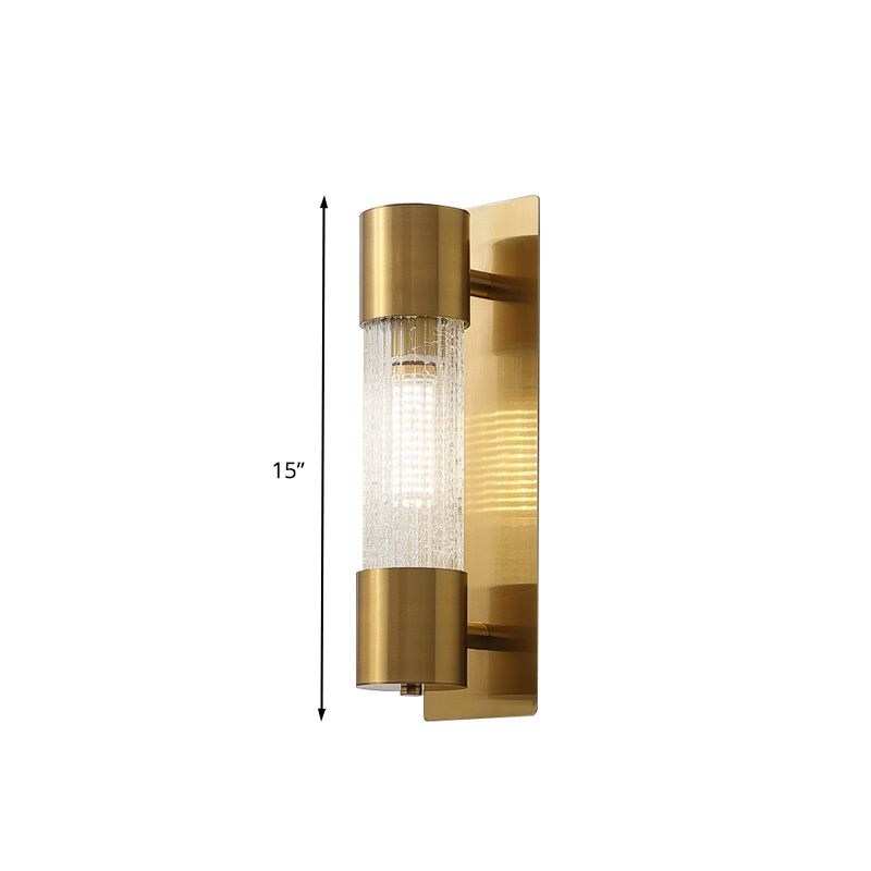 1 lampcilindrische wandverlichting Minimalisme Minimalisme Goud Crackle Glass SCONCE LICHT, 15 "/19.5" HOOG