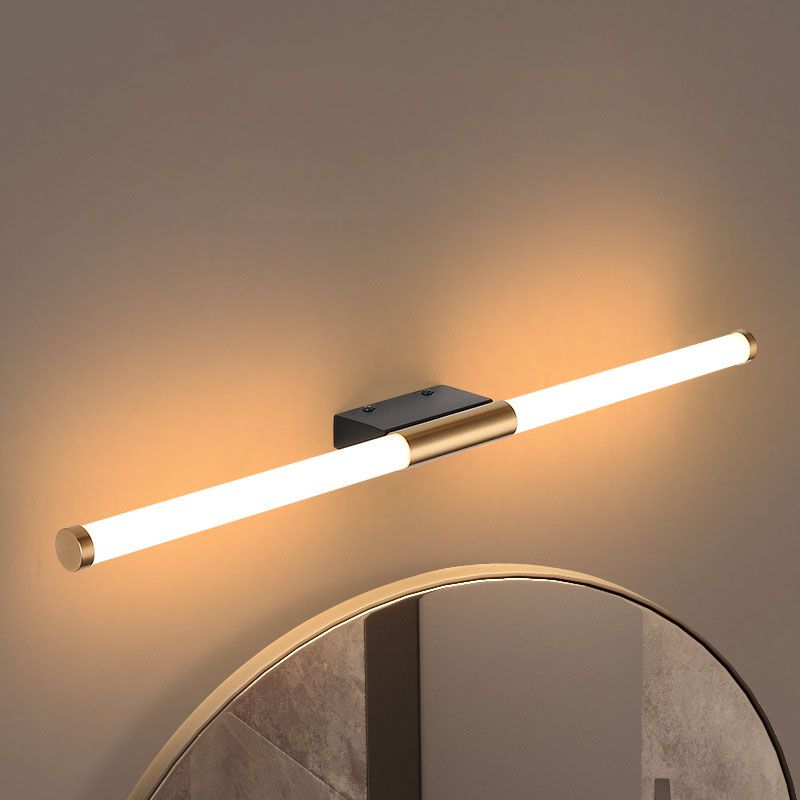 Modern Minimalist LED Wall Light Metal Linear Vanity Wall Light in Gold