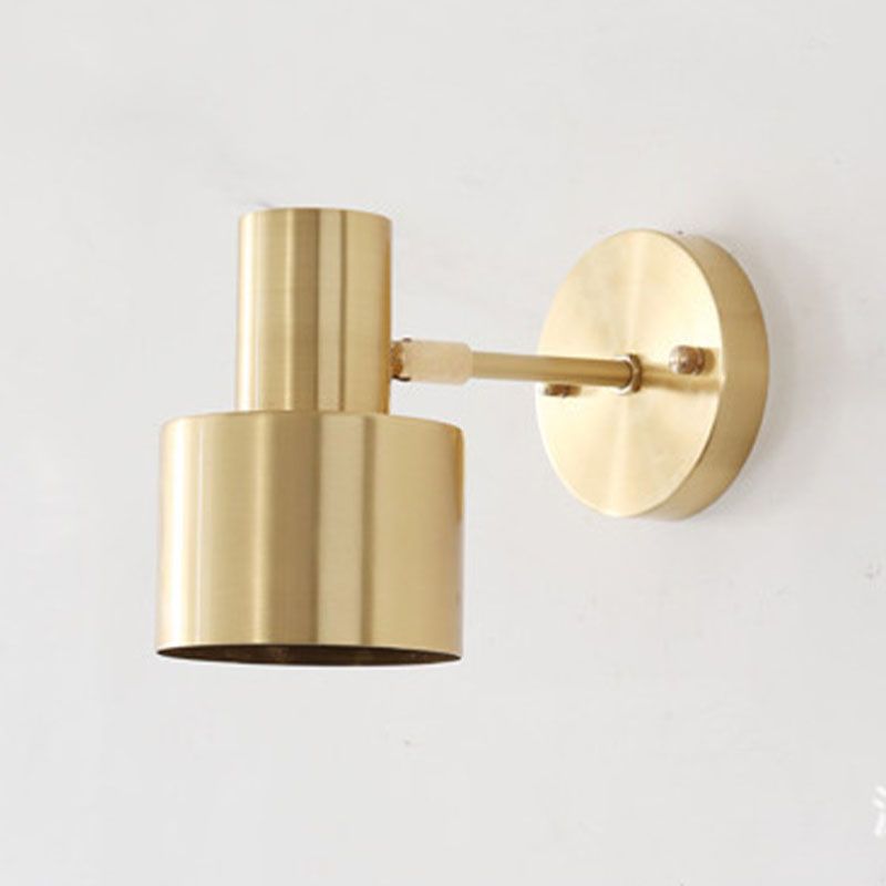 Pocone murale in metallo in stile postmoderno 1 lampada da parete in oro chiaro per corridoio da letto