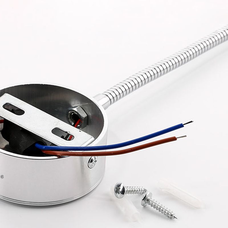 Iluminación de pared de cilindro de metal estilo contemporáneo 1 luces de lectura montadas en la pared ligera