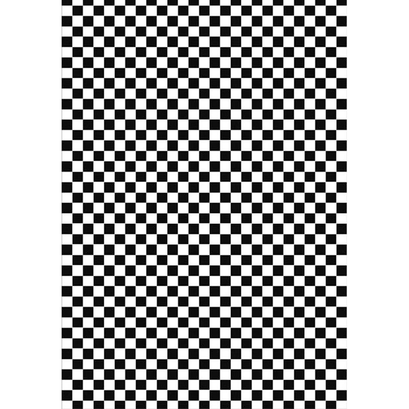 Solid Color Home Decoration Carpet Simplicity Checkered Area Rug Polyester with Non-Slip Backing Rug