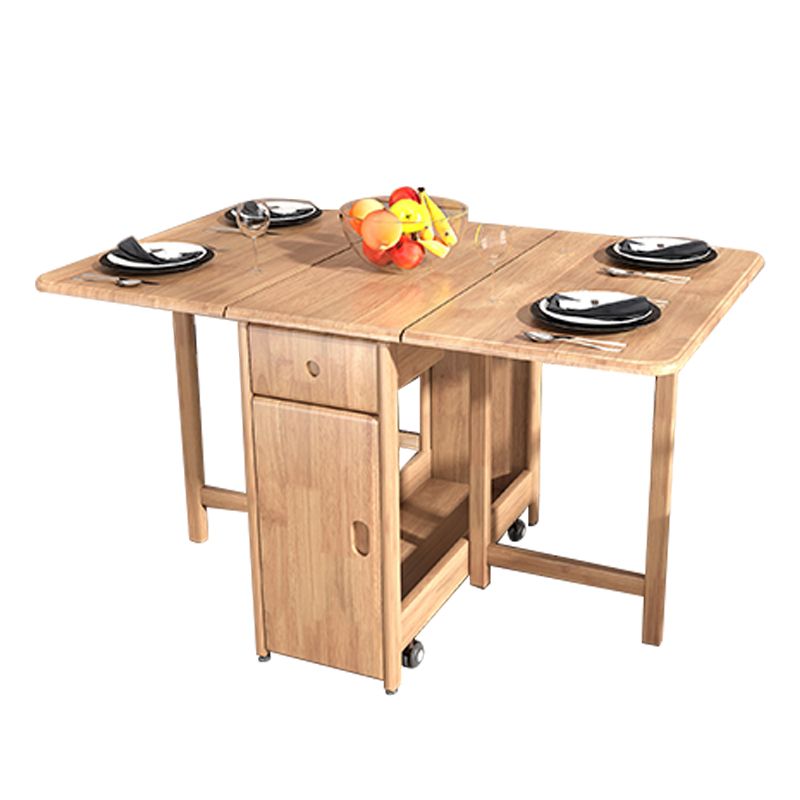 Rubberwood Solid Wood Dining Table Mid-Century Dining Site Table,51"L x 35"W x 29.5"H