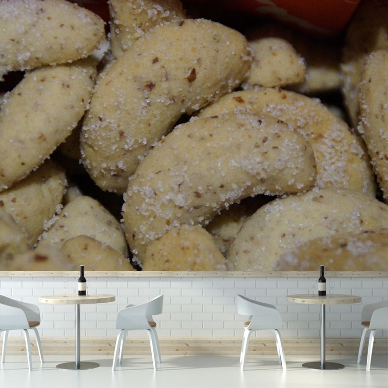 Dessert Mural Decal Modern Water Resistant Wall Covering for Bakery Interior