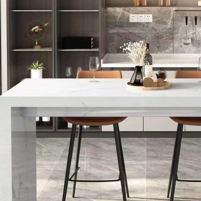 Faux Marble Counter Height Table Contemporary Pub Height Dining Table
