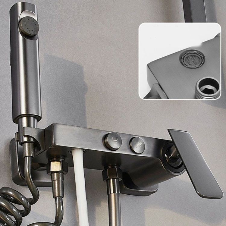 Contemporary Tub Filler Trim Wall Mount with Handshower and Hose