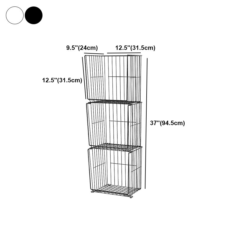 Modern Geometric Bookcase Metal Closed Back Bookcase for Home Office