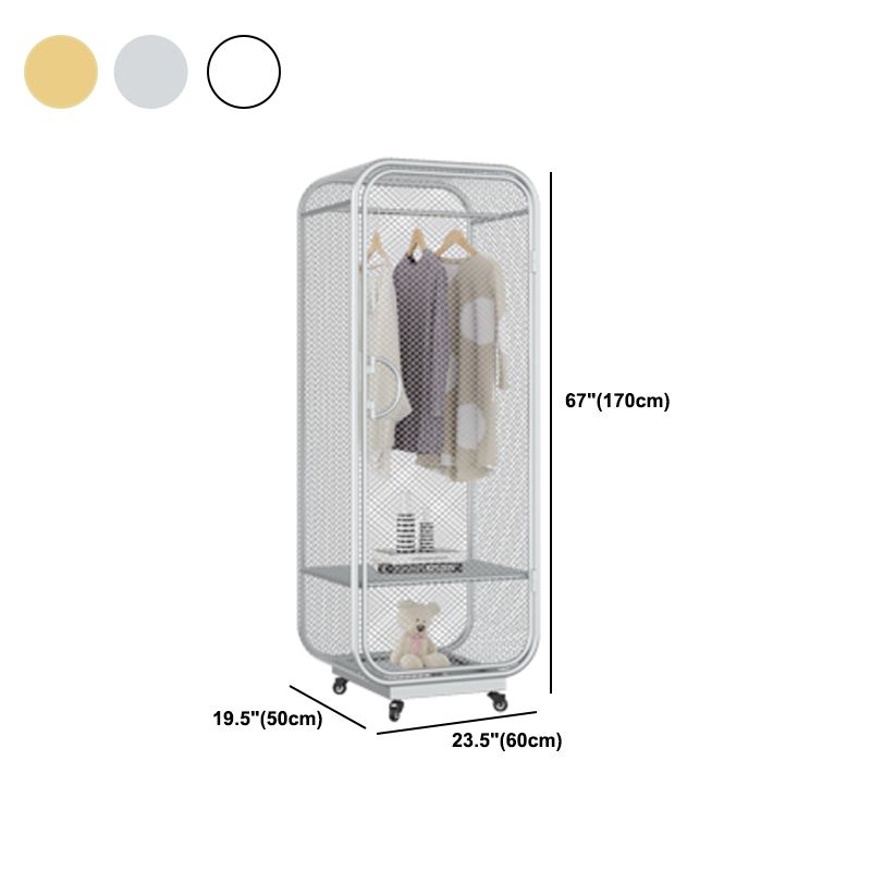 Modern Metal Storage Cabinet for Bedroom Matte Finish Cabinet