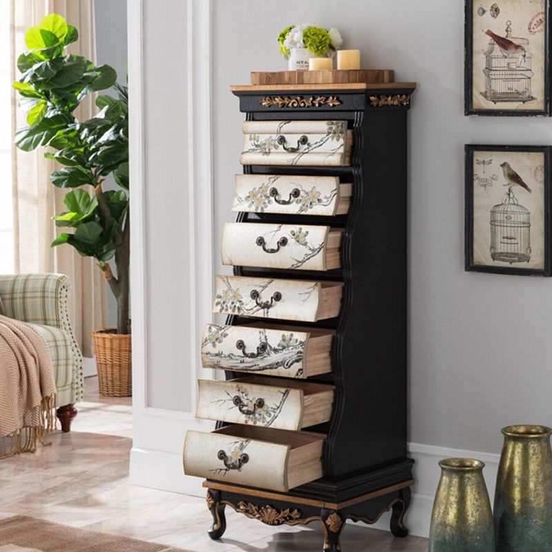 Mid-Century Modern Rectangle Chest with 7 Drawers and Cabriole Legs