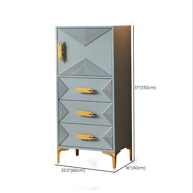 Contemporary Glam Chest Dresser Wooden Storage Chest with Drawers