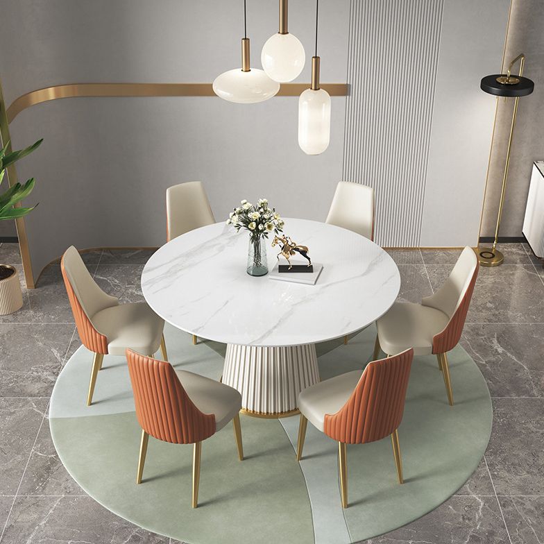 Nordic Sintered Stone Dining Room Set with Round Leg Dining Furniture for Home Use